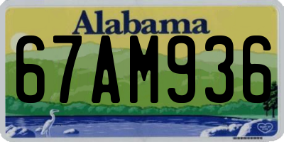 AL license plate 67AM936