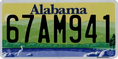 AL license plate 67AM941