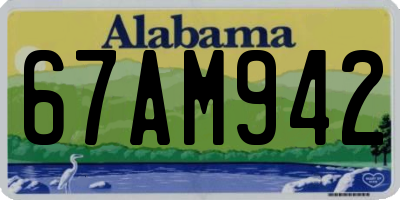 AL license plate 67AM942