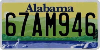 AL license plate 67AM946