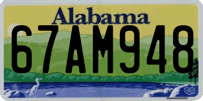 AL license plate 67AM948