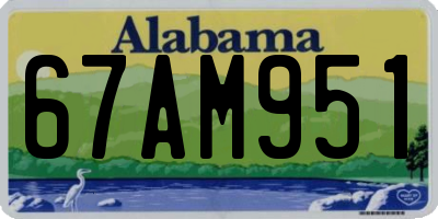 AL license plate 67AM951
