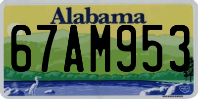 AL license plate 67AM953