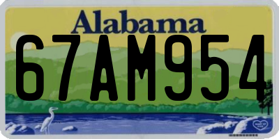 AL license plate 67AM954