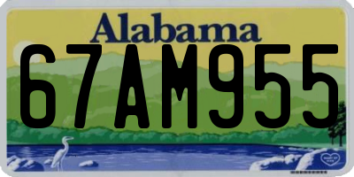 AL license plate 67AM955