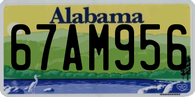 AL license plate 67AM956