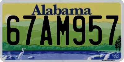 AL license plate 67AM957