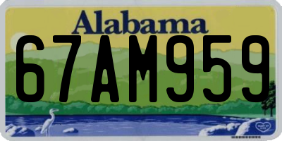 AL license plate 67AM959