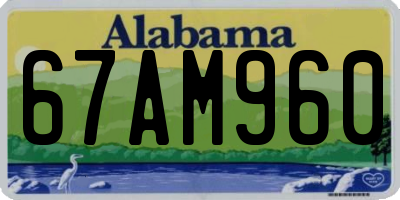 AL license plate 67AM960