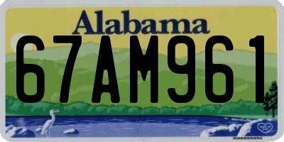 AL license plate 67AM961