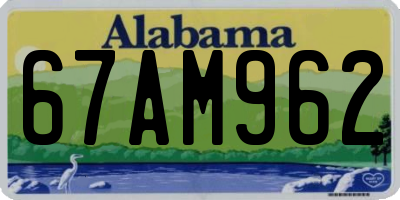 AL license plate 67AM962
