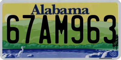 AL license plate 67AM963