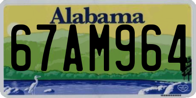 AL license plate 67AM964