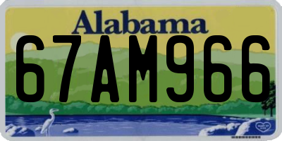 AL license plate 67AM966