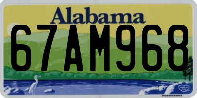 AL license plate 67AM968