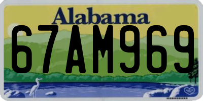 AL license plate 67AM969