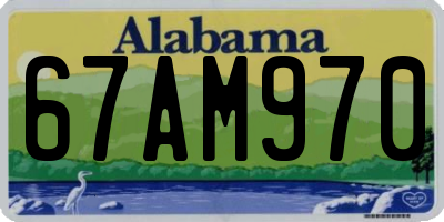 AL license plate 67AM970