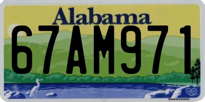 AL license plate 67AM971