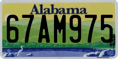 AL license plate 67AM975