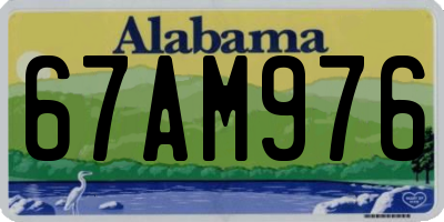 AL license plate 67AM976