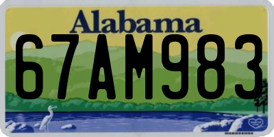 AL license plate 67AM983