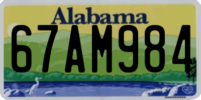AL license plate 67AM984