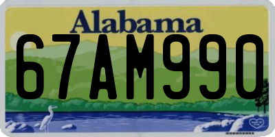 AL license plate 67AM990