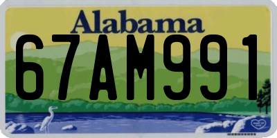 AL license plate 67AM991