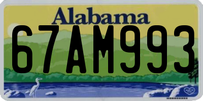 AL license plate 67AM993