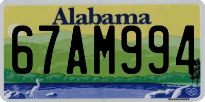 AL license plate 67AM994