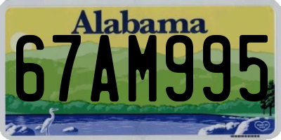 AL license plate 67AM995