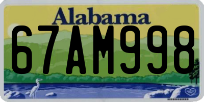 AL license plate 67AM998