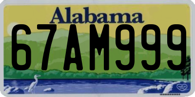AL license plate 67AM999