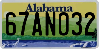 AL license plate 67AN032
