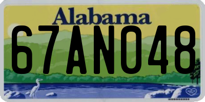 AL license plate 67AN048