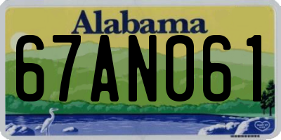 AL license plate 67AN061