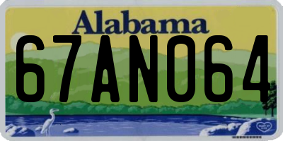AL license plate 67AN064