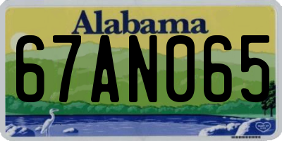 AL license plate 67AN065