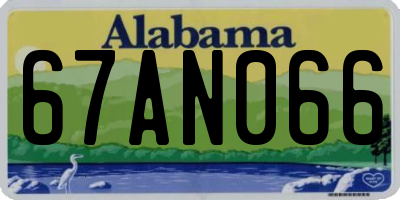 AL license plate 67AN066