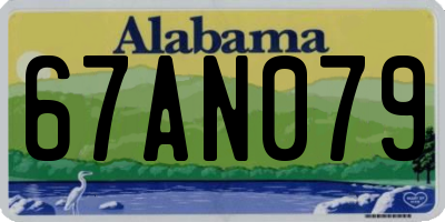 AL license plate 67AN079