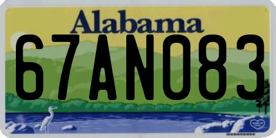 AL license plate 67AN083