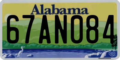 AL license plate 67AN084