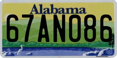 AL license plate 67AN086
