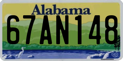 AL license plate 67AN148