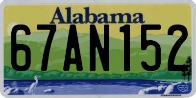 AL license plate 67AN152
