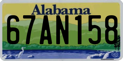 AL license plate 67AN158