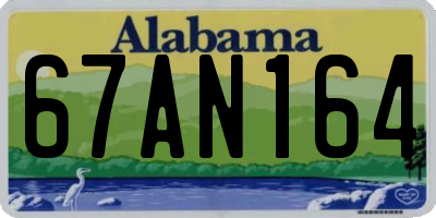 AL license plate 67AN164