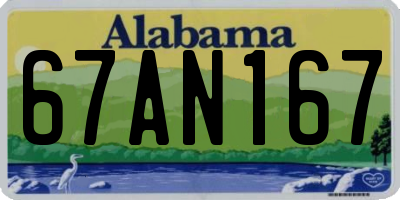 AL license plate 67AN167