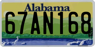 AL license plate 67AN168
