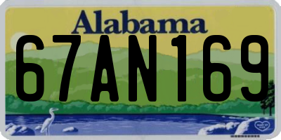 AL license plate 67AN169